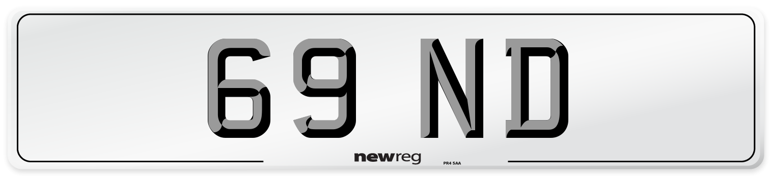 69 ND Number Plate from New Reg